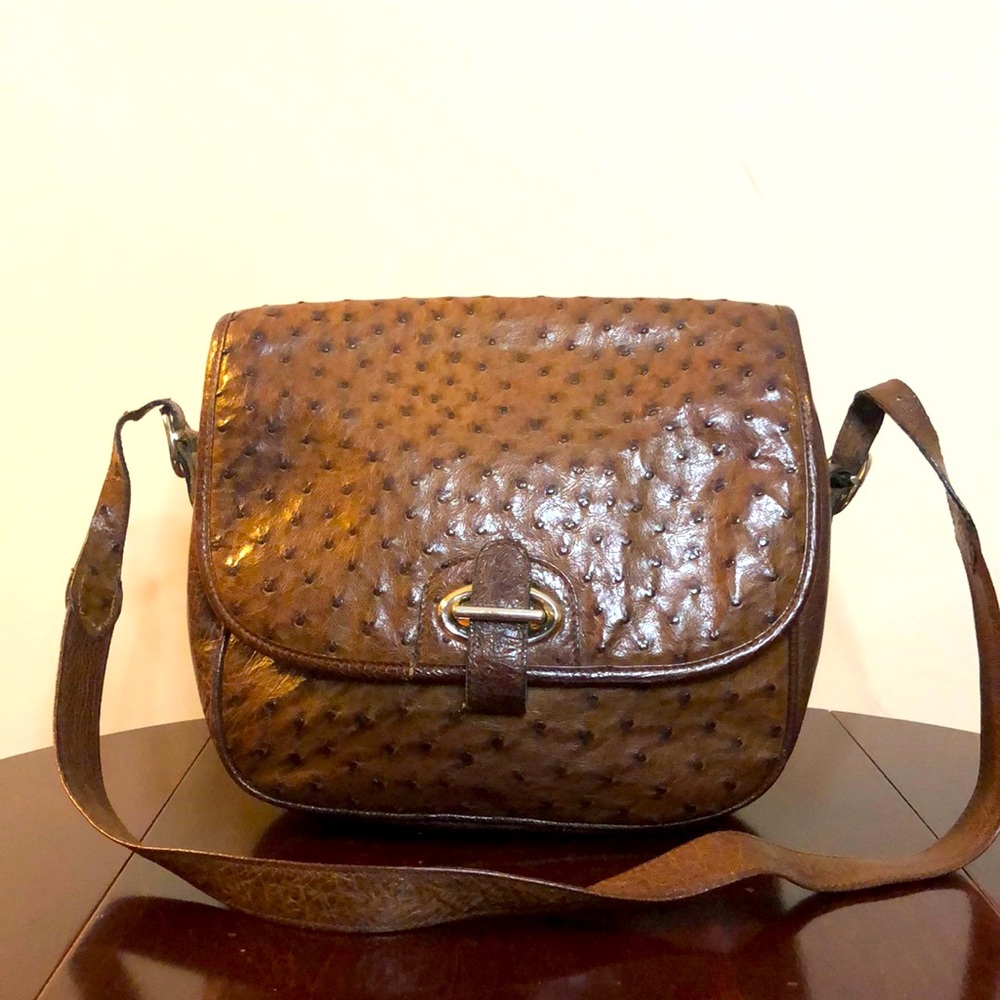 Walter Katten Ostrich Leather Handbag